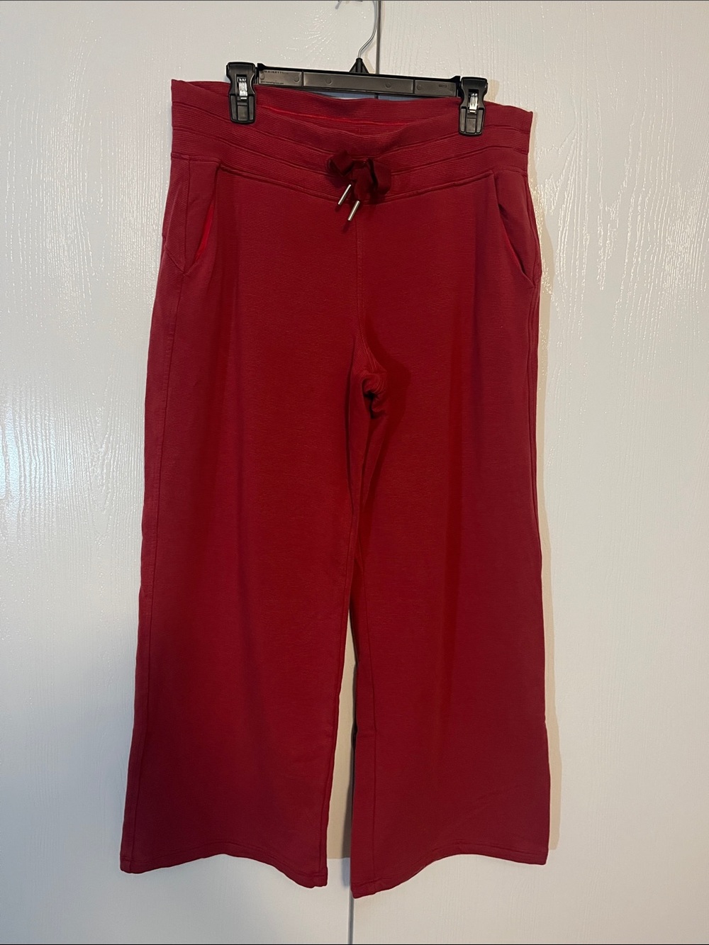 Athleta Fleece Cropped Wide Leg Pants